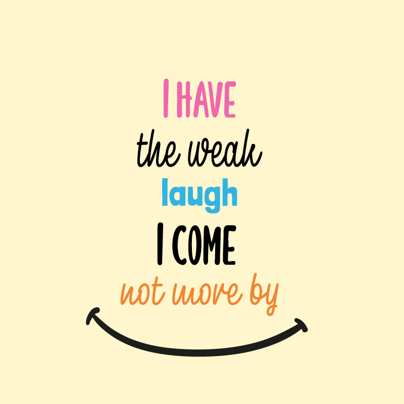 Poster da soggiorno ho la risata debole - TenStickers