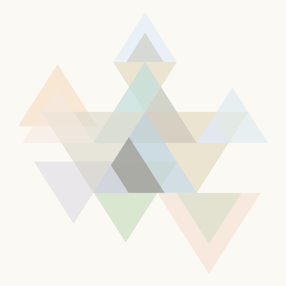 Poster da soggiorno triangoli colorati decorativi - TenStickers