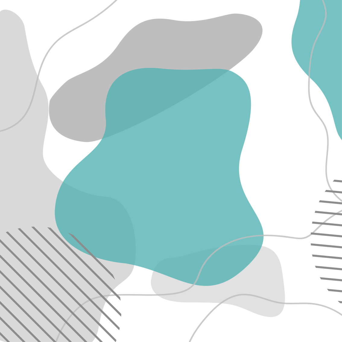 Poster da soggiorno forme d'arte murale blu e verde - TenStickers