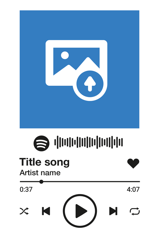 Poster da soggiorno canzone spotify personalizzata - TenStickers