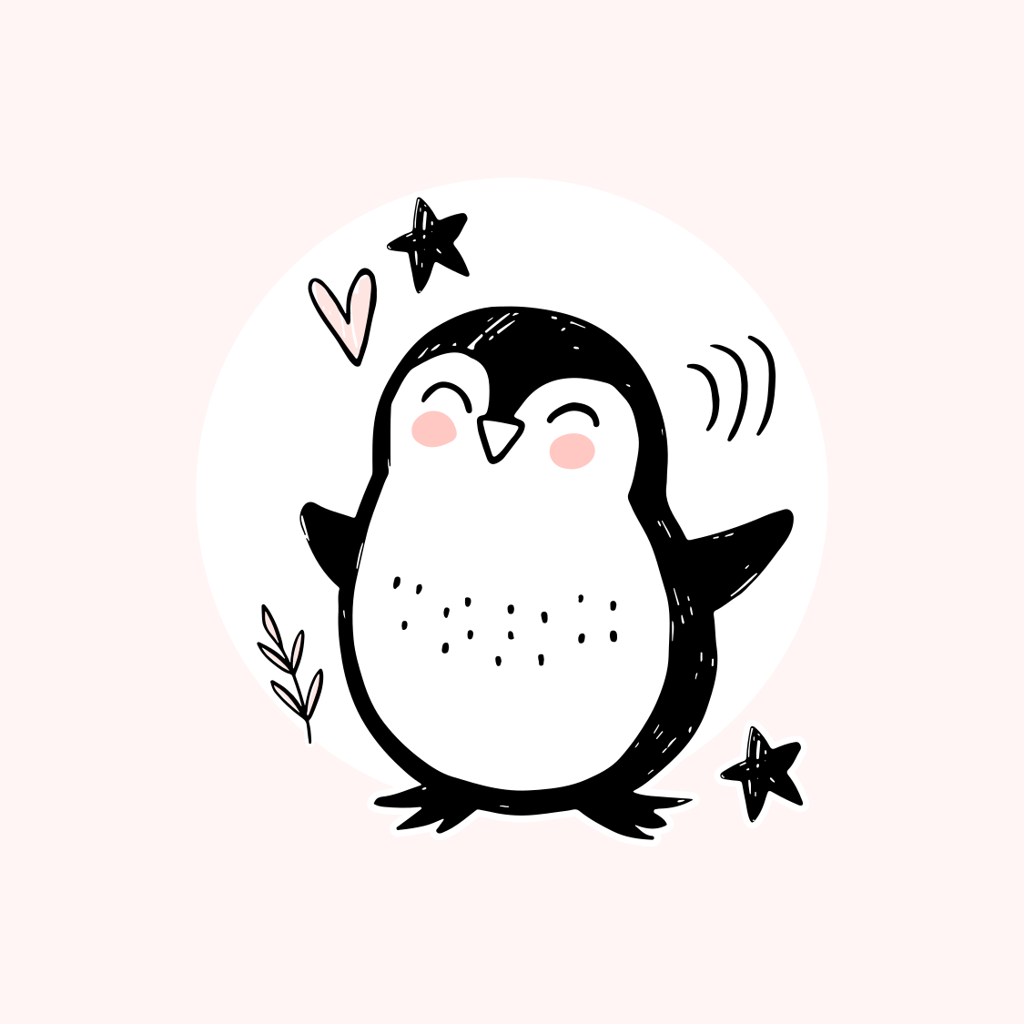 Poster cameretta disegno di un tenero pinguino - TenStickers