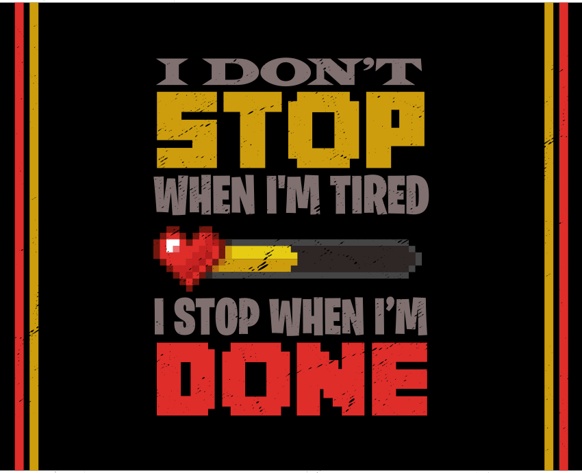 Poster videogioco non mi fermo quando sono stanco - TenStickers