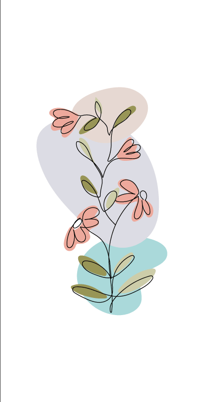 Poster fiori e piante design minimalista margherite e rose - TenStickers