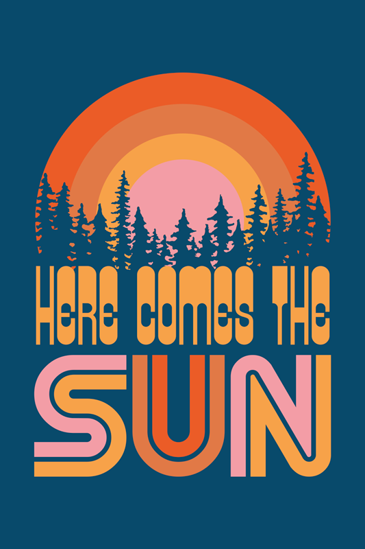 Poster con frasi sole vintage - TenStickers