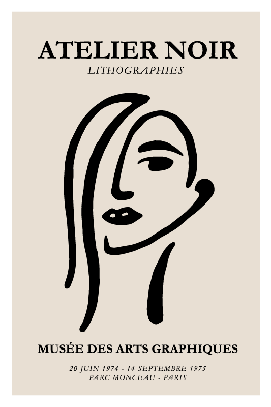 Poster con frasi atelier nero - TenStickers