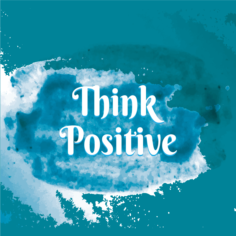 Poster con frasi pensa positivo - TenStickers