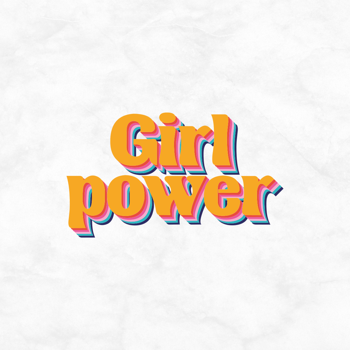 Poster cameretta ragazzi citazione girl power fiori - TenStickers