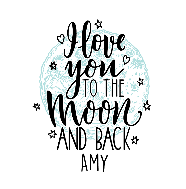 Poster festività ed eventi ti amo luna - TenStickers