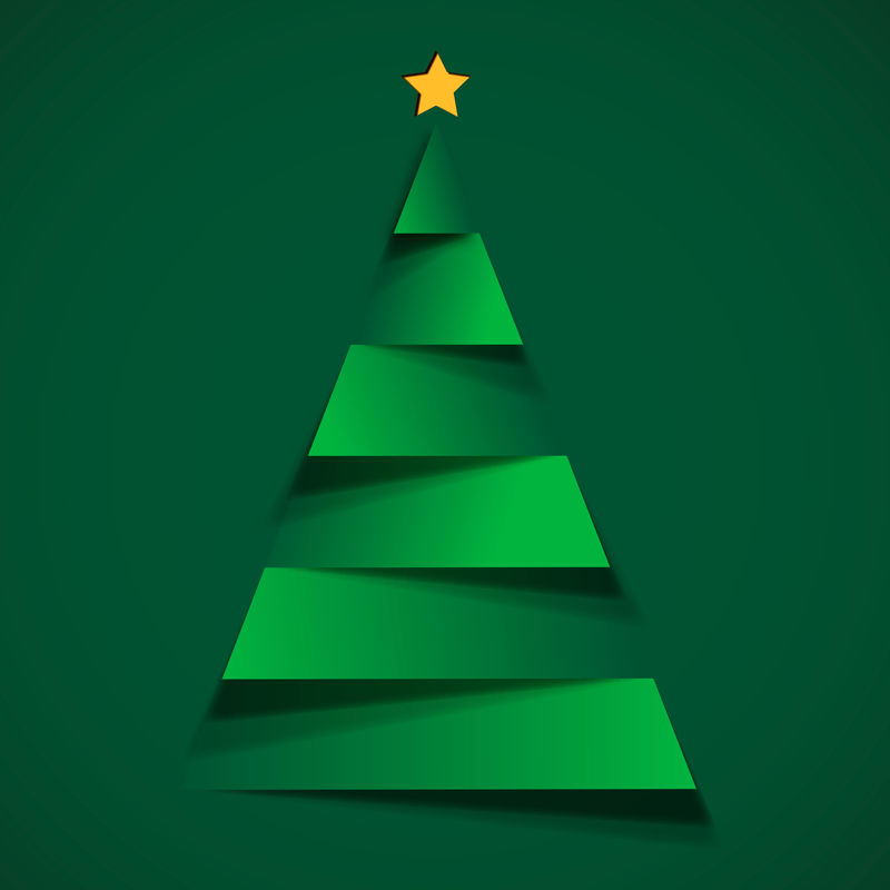 Poster di natale albero di natale moderno - TenStickers