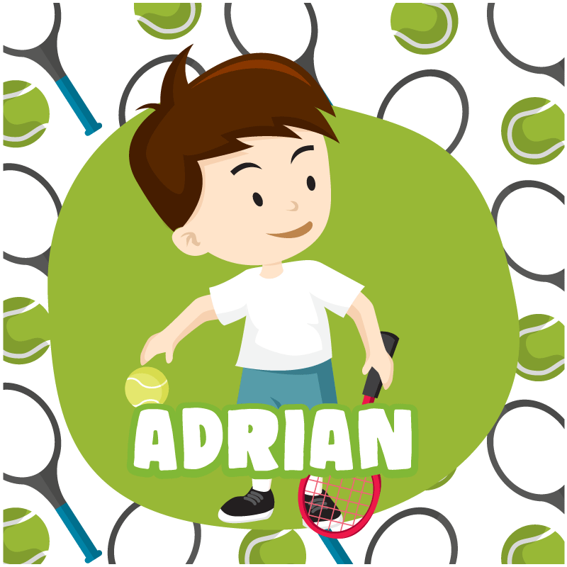 Poster da parete sportivi giocatore di tennis bambino - TenStickers