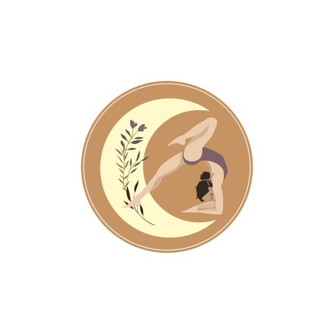 Poster da parete sportivi illustrazione posa yoga luna - TenStickers
