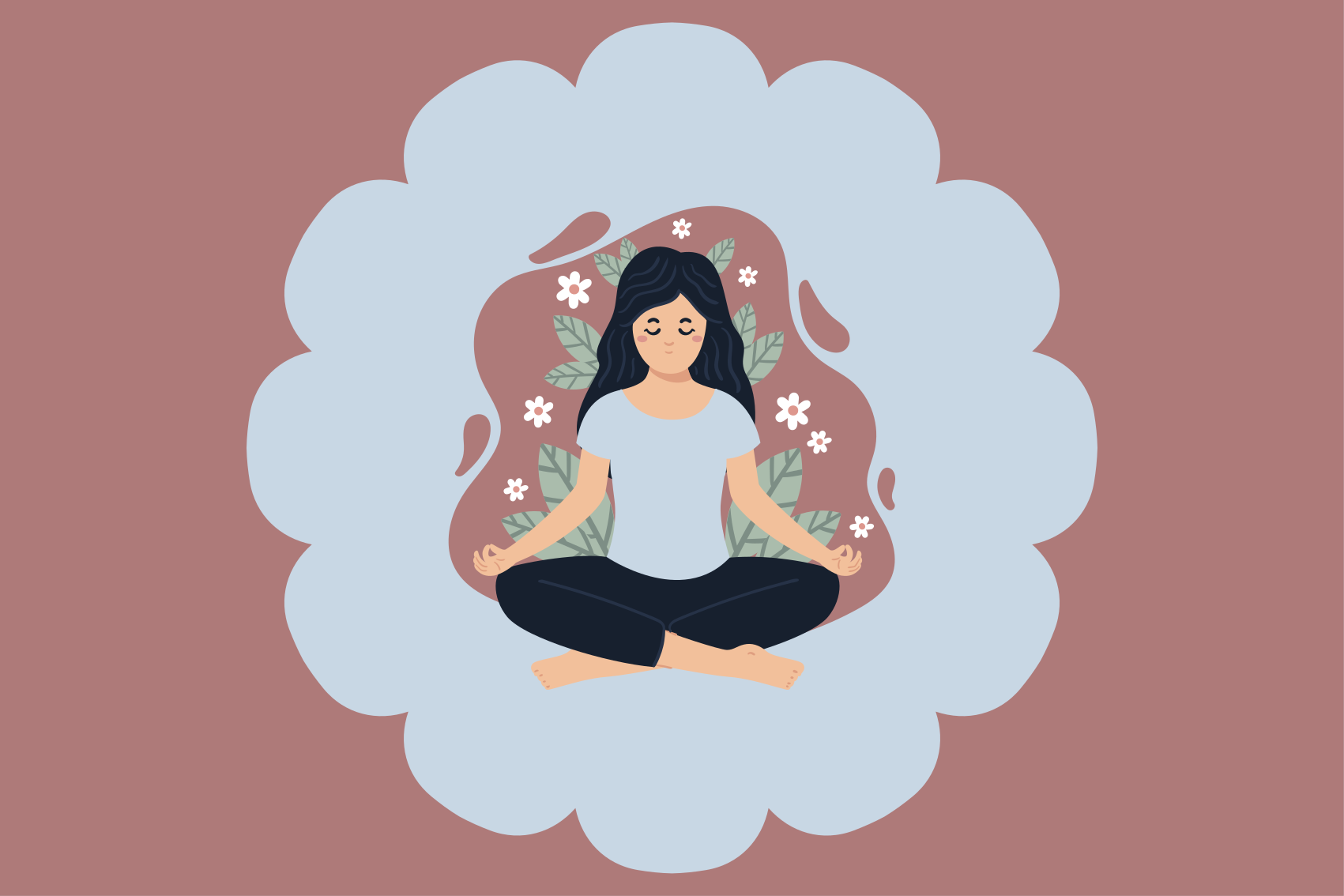 Poster da parete sportivi illustrazione yoga - TenStickers