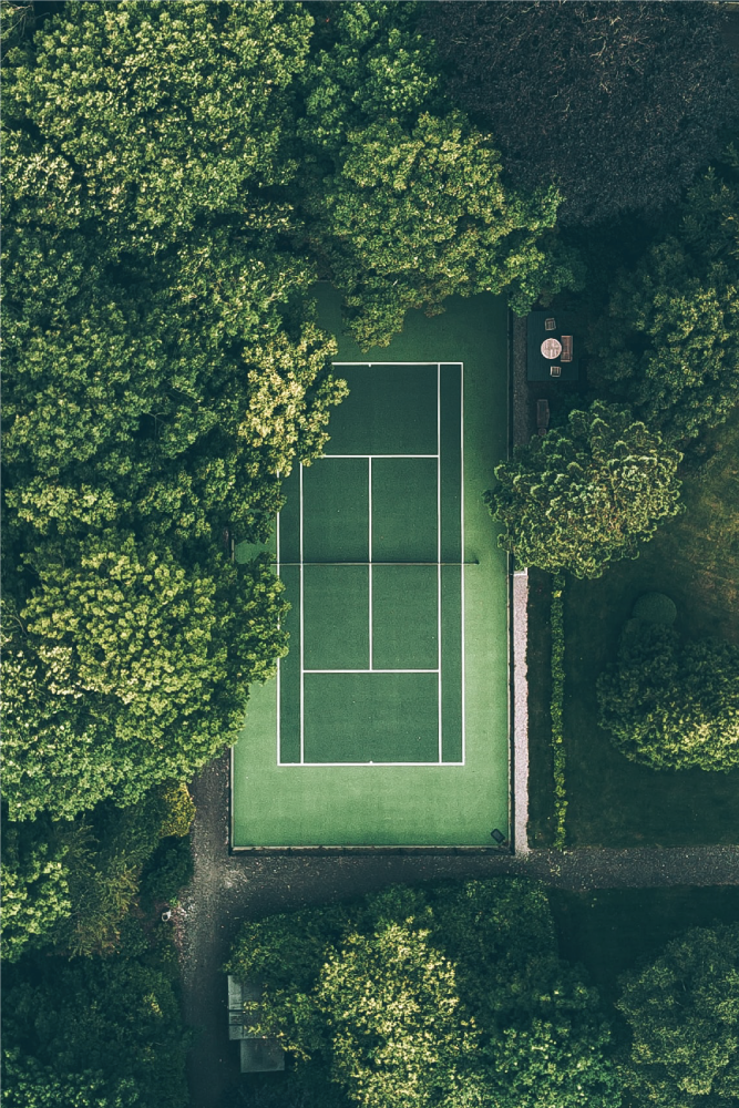 Poster da parete sportivi campo da tennis verde - TenStickers
