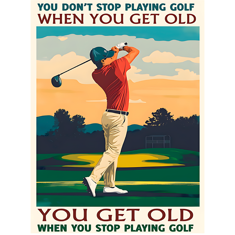 Poster da parete sportivi giocando a golf - TenStickers