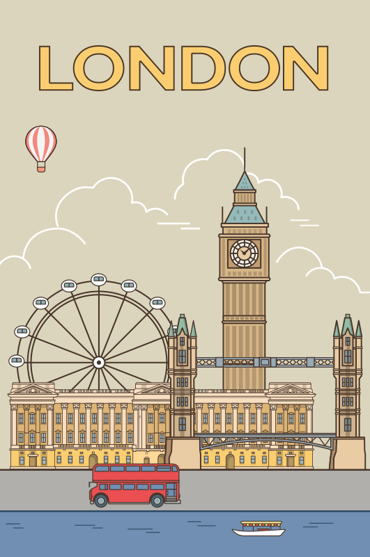 Poster delle città londra - TenStickers