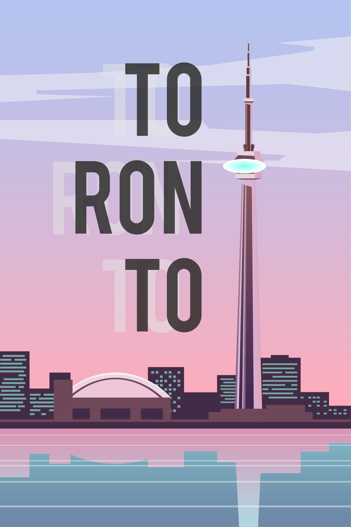 Poster delle città illustrazione di toronto - TenStickers