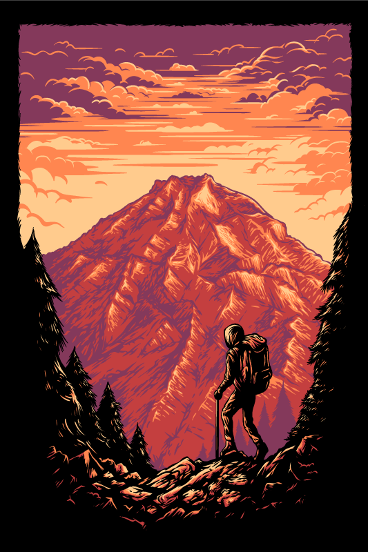 Poster di paesaggi avventura in montagna - TenStickers