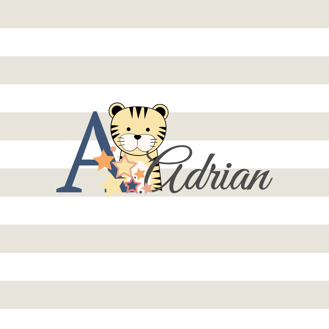 Poster da parete personalizzati personaggio adrian tiger - TenStickers