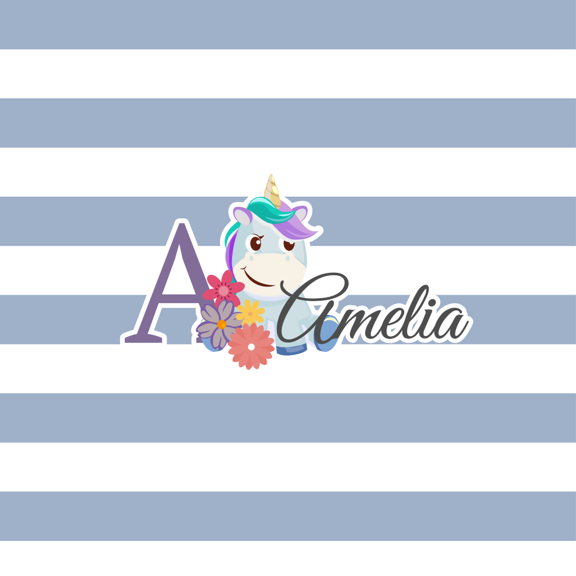 Poster da parete personalizzati design unicorno - TenStickers