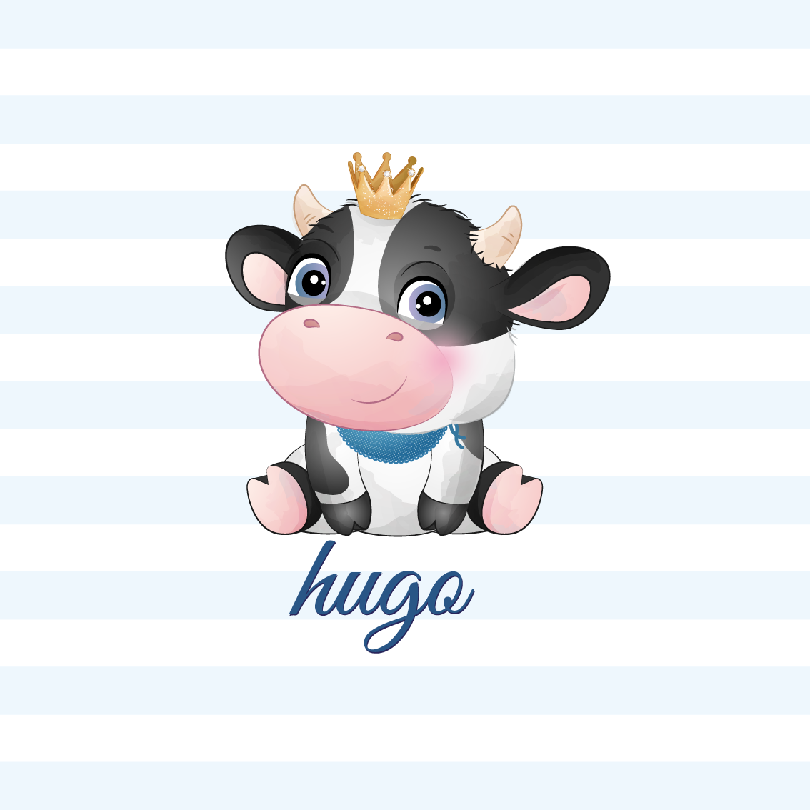 Poster da parete personalizzati mucca regina carina - TenStickers