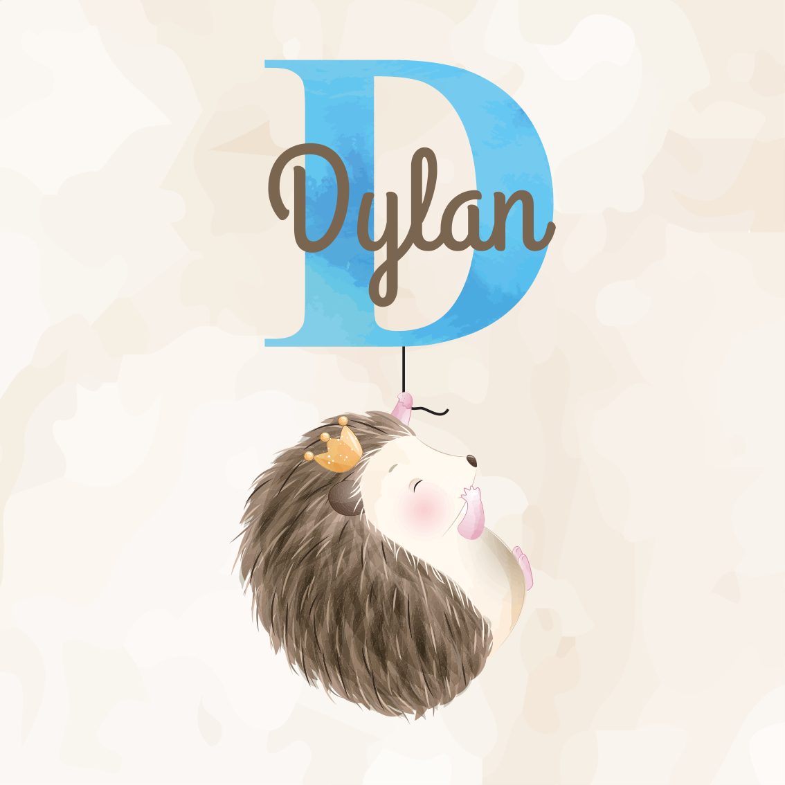 Poster da parete personalizzati illustrazione di riccio - TenStickers