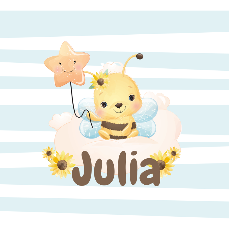 Poster da parete personalizzati personaggio ape carina - TenStickers