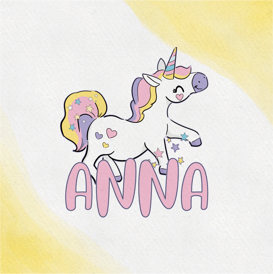 Poster da parete personalizzati unicorno felice - TenStickers