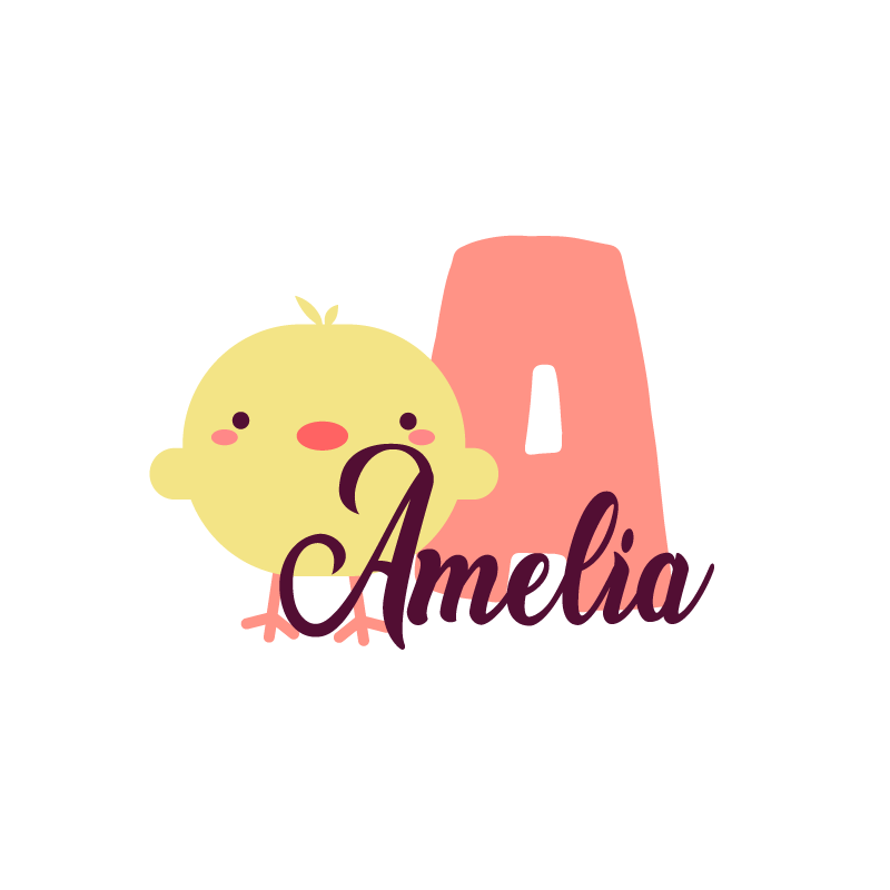 Poster da parete personalizzati design pulcino carino - TenStickers