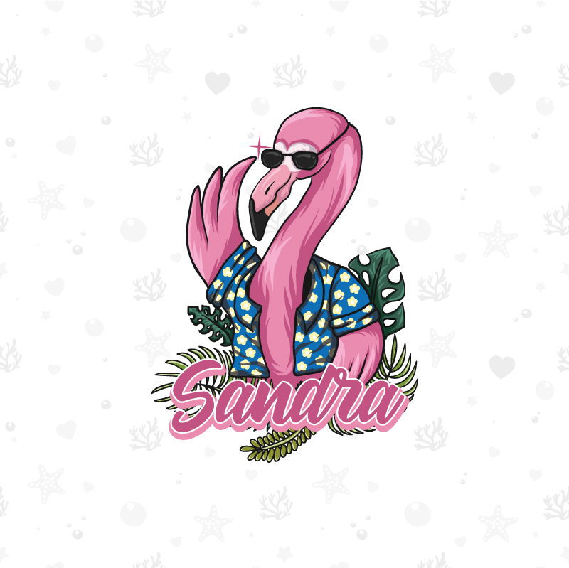 Poster da parete personalizzati vibe da fenicottero cool - TenStickers