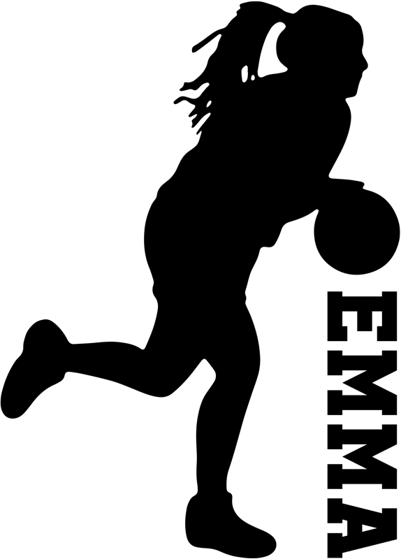 Poster basket giocatrice di basket con nome - TenStickers