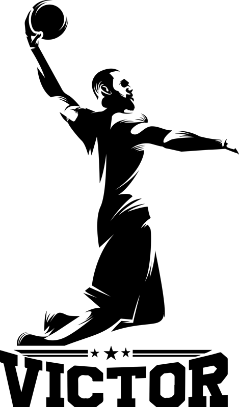 Poster basket giocatore di basket personalizzato - TenStickers