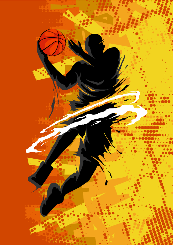 Poster basket giocatore di basket - TenStickers