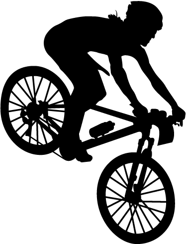 Poster murali di ciclismo silhouette mountain bike - TenStickers