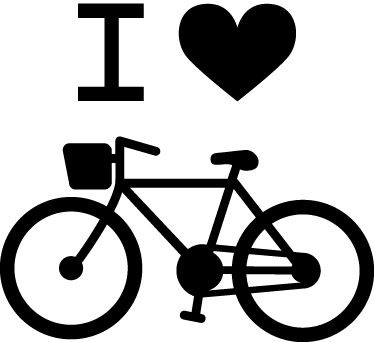 Poster murali di ciclismo vinile decorativo i love bici - TenStickers