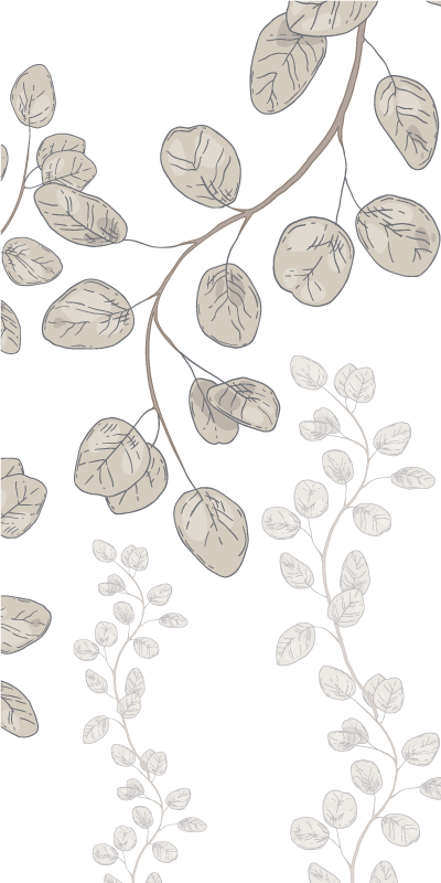 Poster piante foglie giovani in stile provenzale - TenStickers