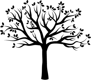 Poster di alberi silhouette albero autunnale - TenStickers