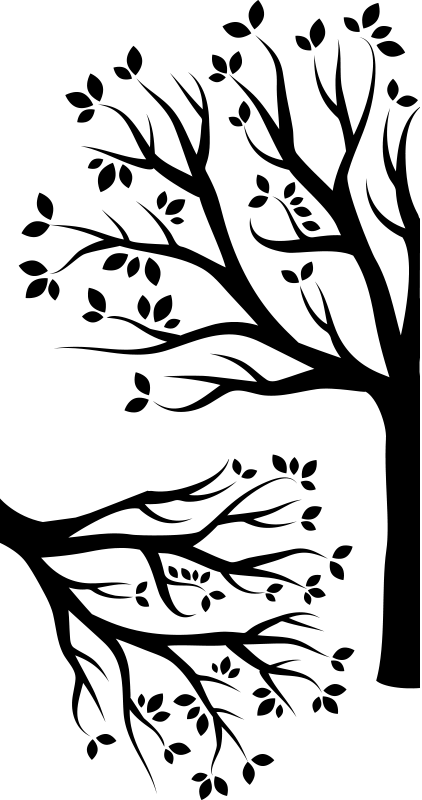 Poster di alberi decalcomania angolare - TenStickers