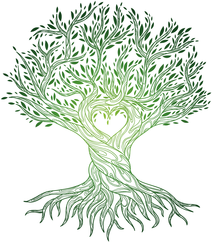 Poster di alberi centro cuore dell'albero della vita - TenStickers