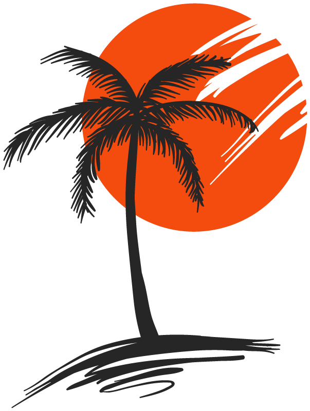 Poster di alberi vinile decorativo palma - TenStickers