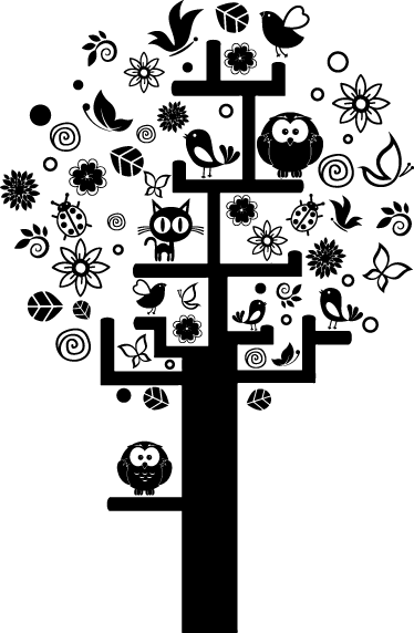 Poster di alberi vinile decorativo albero folto - TenStickers