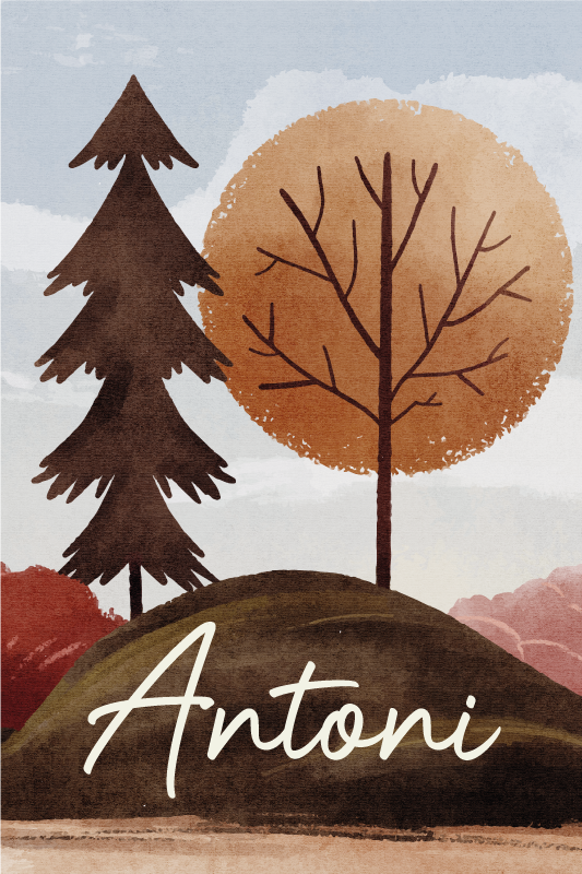 Poster di alberi betulle scandinave - TenStickers