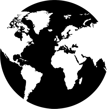 Mappamondo poster adesivo decorativo mappa mondo circolare - TenStickers