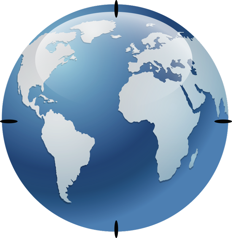 Mappamondo poster effetto acqua orologio - TenStickers