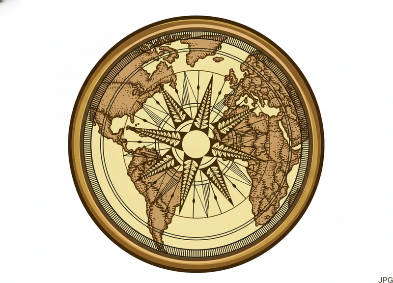 Mappamondo poster tappeto in vinile mappa del mondo - TenStickers