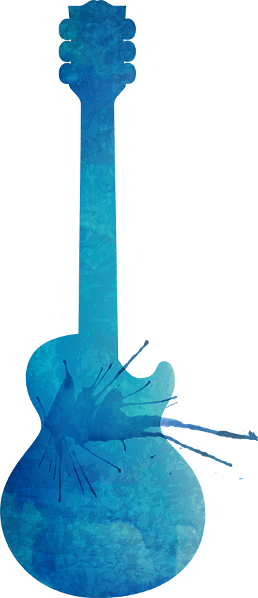 Poster di concerti vinile decorativo chitarra splatter - TenStickers