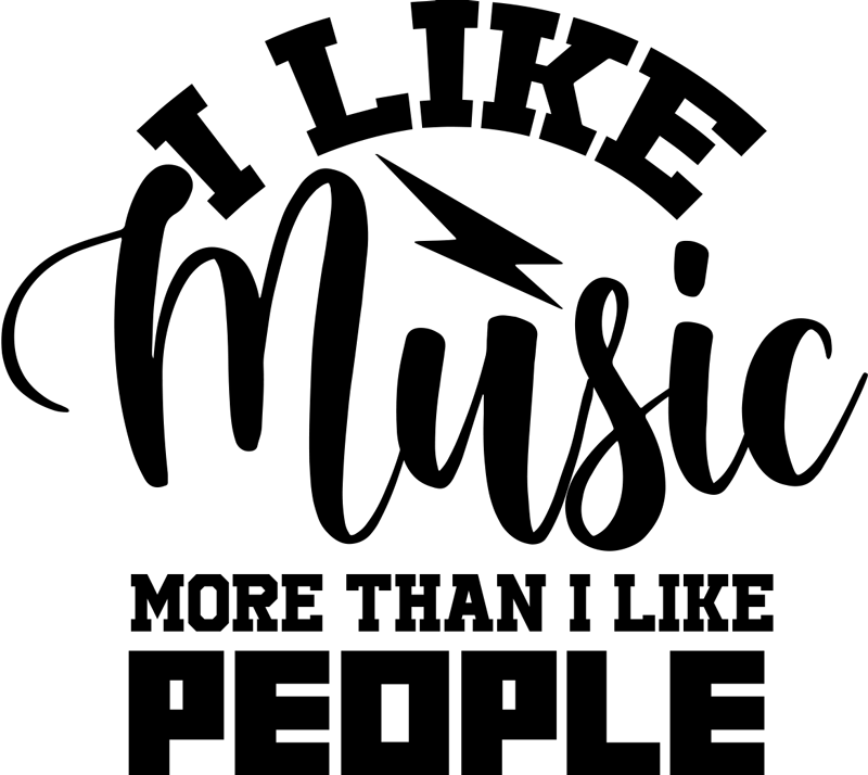 Poster di concerti amo la musica più delle persone - TenStickers