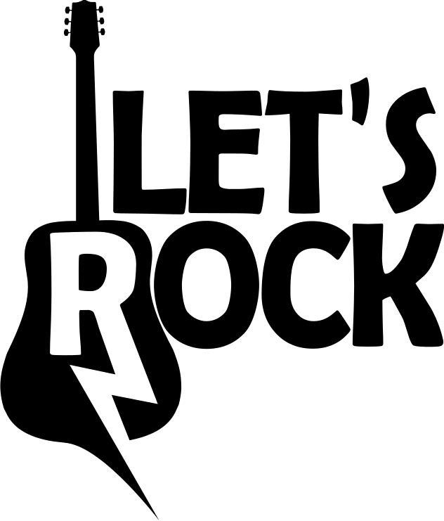 Poster di concerti musica rock chitarra e testo - TenStickers