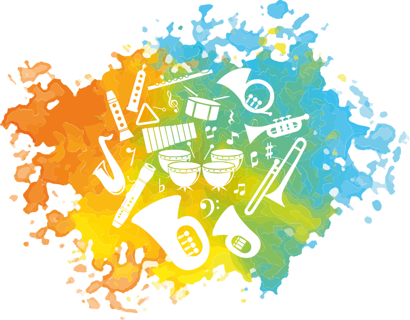 Poster di concerti silhouette strumenti musicali - TenStickers