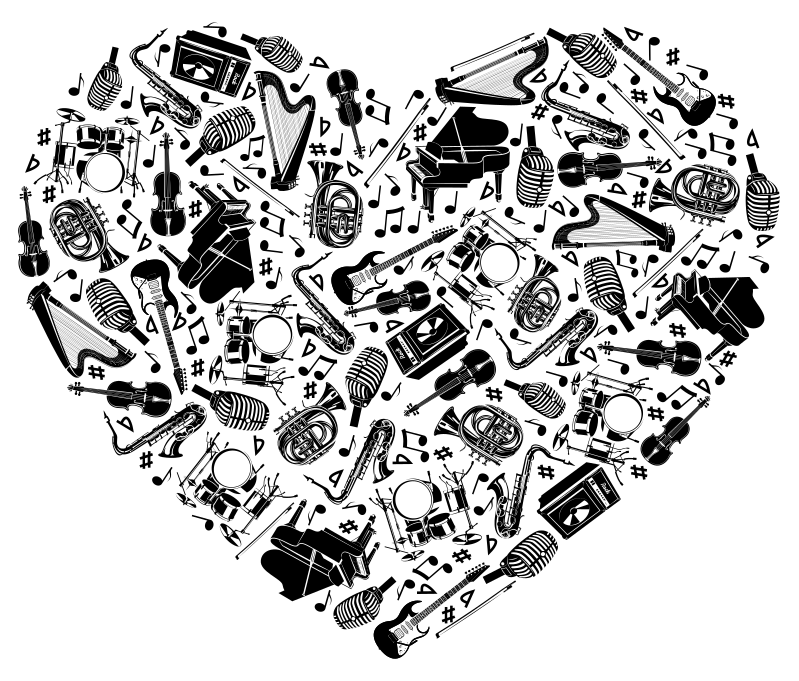 Poster di concerti design a forma di cuore - TenStickers