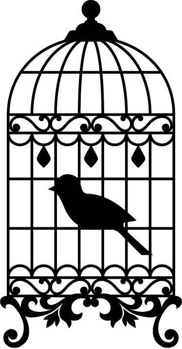 Poster retrò decorativo gabbia uccello vintage - TenStickers